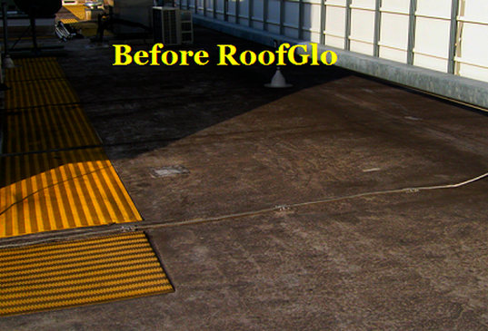 Before: RoofGlo's 100% Zero Pressure Roof Cleaning Treatment Service